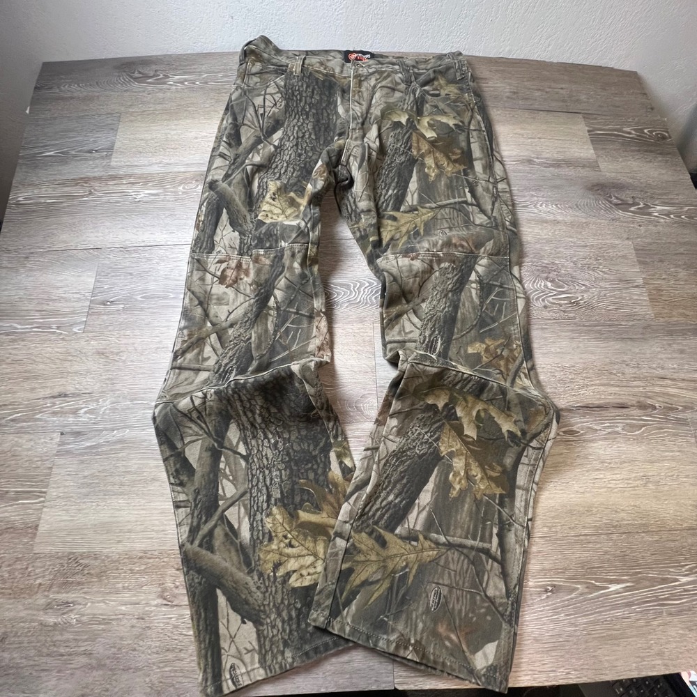 Outfitters Ridge Camo Pants Mens 36x34 Brown Realtree Hardwoods Hunting Workwear